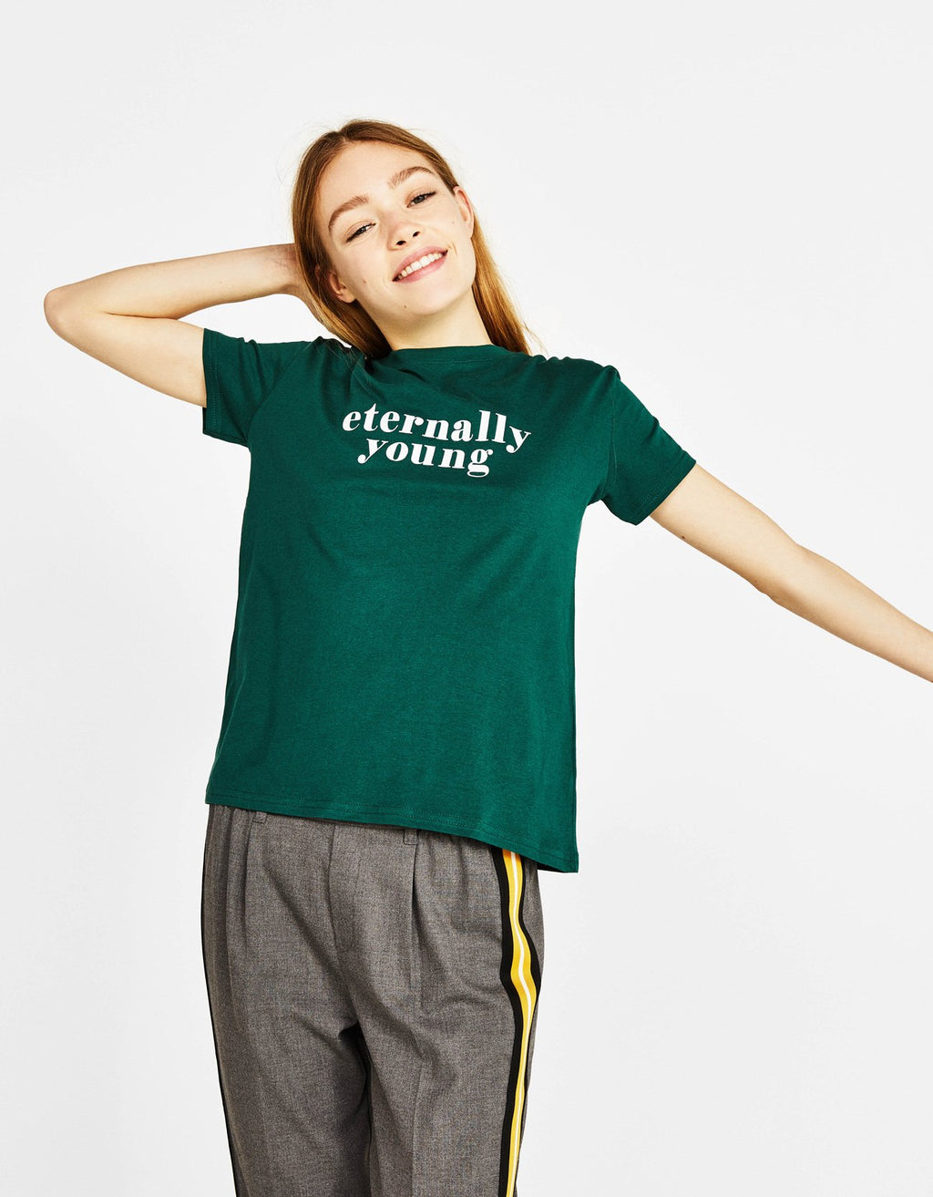 Ecologically grown cotton T-shirt with slogan