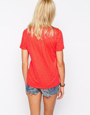 Abercrombie & Fitch Logo Wide Neck T-shirt